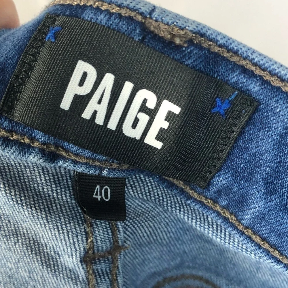 Paige‎ Normandie Dark Blue Wash Straight Leg Jeans 40
